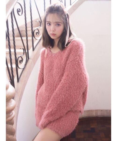 CALNAMUR(カルナムール)の「ラメシャギーミニスカート(スカート・レディース・ピンク/ライトブルー/ベージュ・FREE)」の8枚目の写真