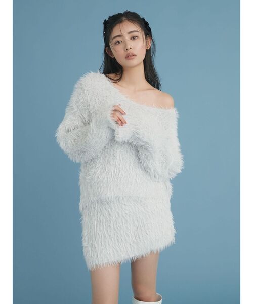 CALNAMUR(カルナムール)の「ラメシャギーミニスカート(スカート・レディース・ピンク/ライトブルー/ベージュ・FREE)」の10枚目の写真