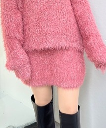 ラメシャギーミニスカート