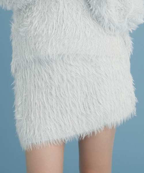 CALNAMUR(カルナムール)の「ラメシャギーミニスカート(スカート・レディース・ピンク/ライトブルー/ベージュ・FREE)」の3枚目の写真