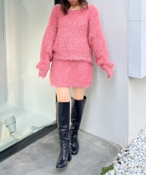 CALNAMUR(カルナムール)の「ラメシャギーミニスカート(スカート・レディース・ピンク/ライトブルー/ベージュ・FREE)」の22枚目の写真