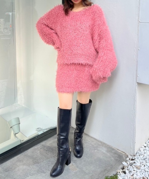 CALNAMUR(カルナムール)の「ラメシャギーミニスカート(スカート・レディース・ピンク/ライトブルー/ベージュ・FREE)」の21枚目の写真