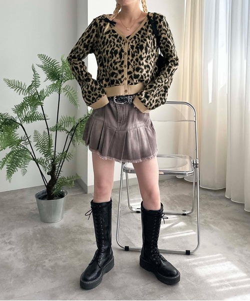 SDG】レオパードクロップドカーディガン（カーディガン/ボレロ