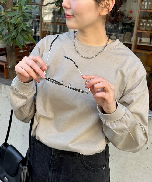 DISCOAT(ディスコート)の「《20色展開!》【WEB限定】ボーダービックロンT(Tシャツ/カットソー・レディース・アイボリー/ブラック系その他/ピンク/ベージュ/ホワイト/ブラック/レッド/ベージュ系その他/グレー系その他/ネイビー/サーモンピンク/グレイッシュベージュ/スカイブルー/チャコールグレー/ホワイト系その他2/サックスブルー/モカ/ブルー系その他/ベージュ系その他2/ライトグレー/ブラウン・MEDIUM)」の14枚目の写真