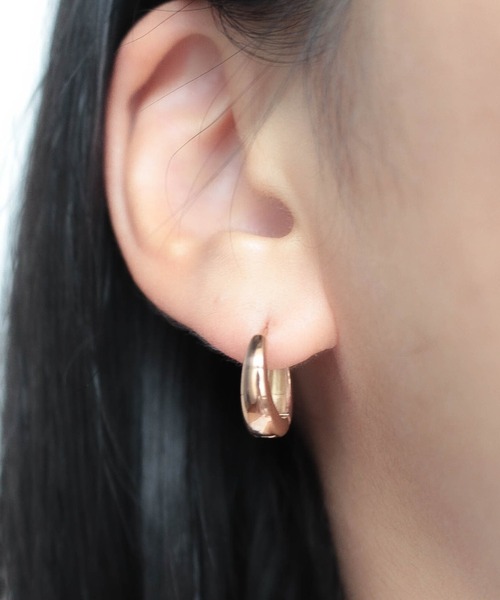 ebine(エビネ)の「Drop Hoop Pierce(ピアス(両耳用)・レディース・ピンクゴールド/ゴールド/シルバー・FREE)」の7枚目の写真