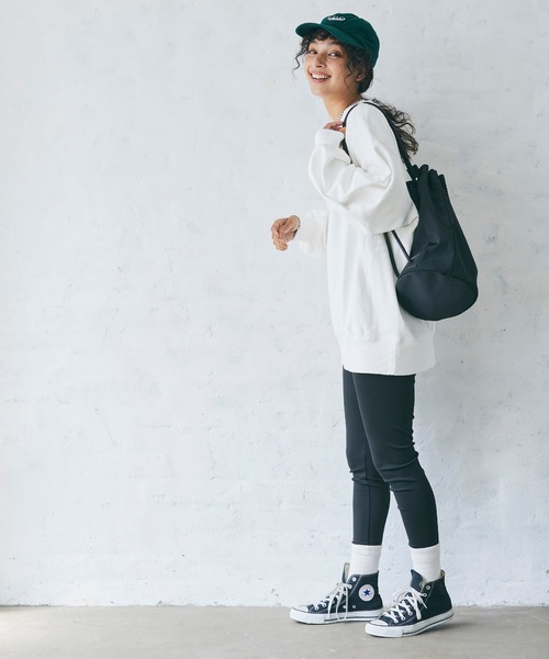 coca（coca）（コカ）の「ヘビーウェイト裏起毛立体袖スウェット（スウェット・レディース・グレー/ブラック/エメラルド/ホワイト・M/L）」の13枚目の写真