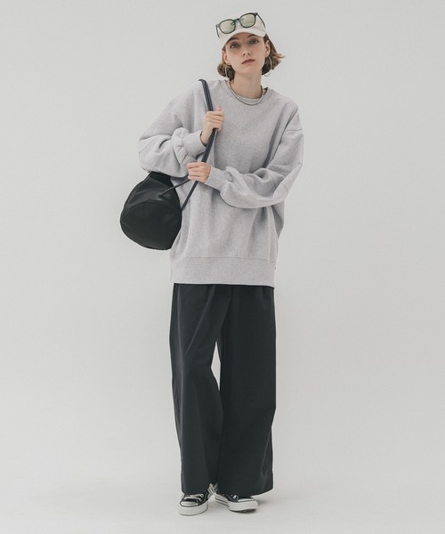 coca（coca）（コカ）の「ヘビーウェイト裏起毛立体袖スウェット（スウェット・レディース・グレー/ブラック/エメラルド/ホワイト・M/L）」の10枚目の写真