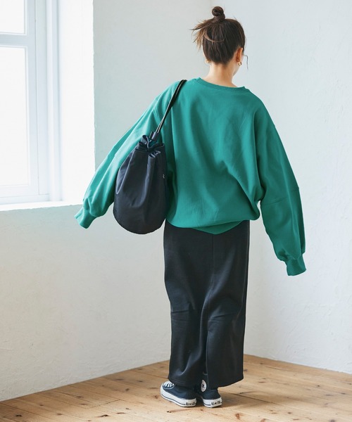 coca（coca）（コカ）の「ヘビーウェイト裏起毛立体袖スウェット（スウェット・レディース・グレー/ブラック/エメラルド/ホワイト・M/L）」の17枚目の写真