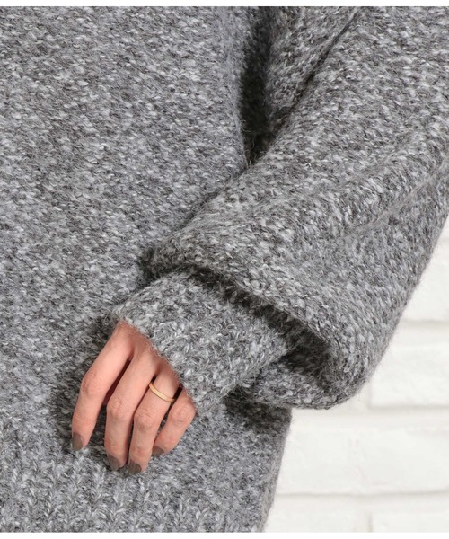 Settimissimo（セッティミッシモ）の「ボリュームスリーブミックスニットカーディガン（カーディガン/ボレロ・レディース・グレー/グリーン・M）」の16枚目の写真