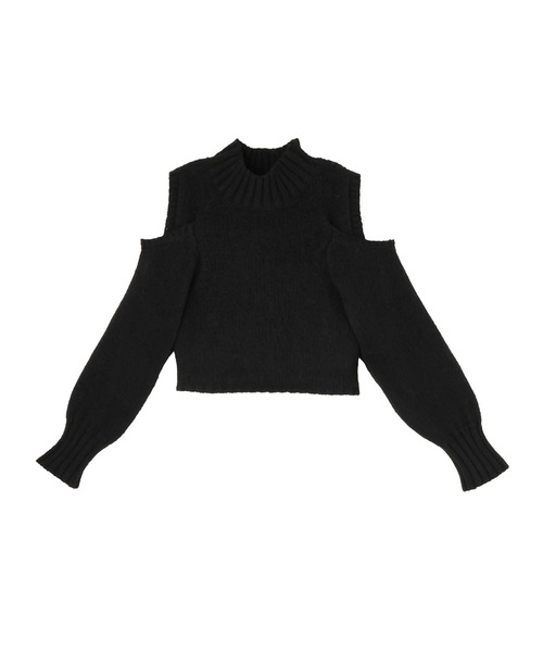 CHILLE（チル）の「スリットショルダー起毛ニットトップス（ニット/セーター・レディース・ブラック/グレイッシュベージュ/オレンジ・FREE）」の18枚目の写真