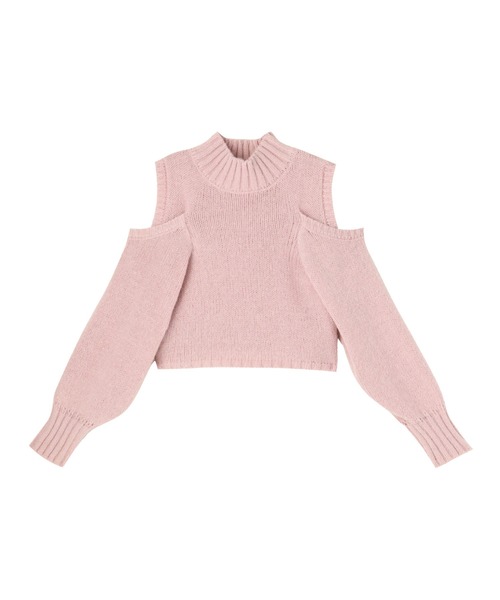 CHILLE（チル）の「スリットショルダー起毛ニットトップス（ニット/セーター・レディース・ブラック/グレイッシュベージュ/オレンジ・FREE）」の17枚目の写真