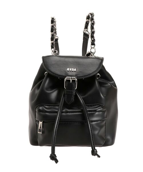 GYDA（ジェイダ）の「フラップ付き4WAYミニリュック（バックパック/リュック・レディース・ブラック/オフホワイト/その他1・FREE）」の2枚目の写真