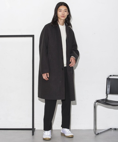 【2/16 まで】【ほぼ新品】ナノユニバース テックメルトンステンカラーコート NANO universe ステンカラーコート コート テックメルトンステン