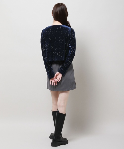 3.3 Field Trip （3.3フィールドトリップ）の「3.3 Field Trip／ベロアカーディガン 2983473（Tシャツ/カットソー・レディース・グレー/ベージュ/ネイビー・FREE）」の17枚目の写真