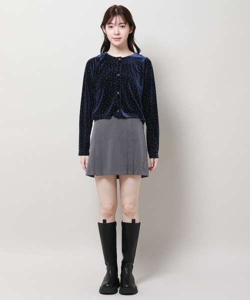 3.3 Field Trip （3.3フィールドトリップ）の「3.3 Field Trip／ベロアカーディガン 2983473（Tシャツ/カットソー・レディース・グレー/ベージュ/ネイビー・FREE）」の8枚目の写真