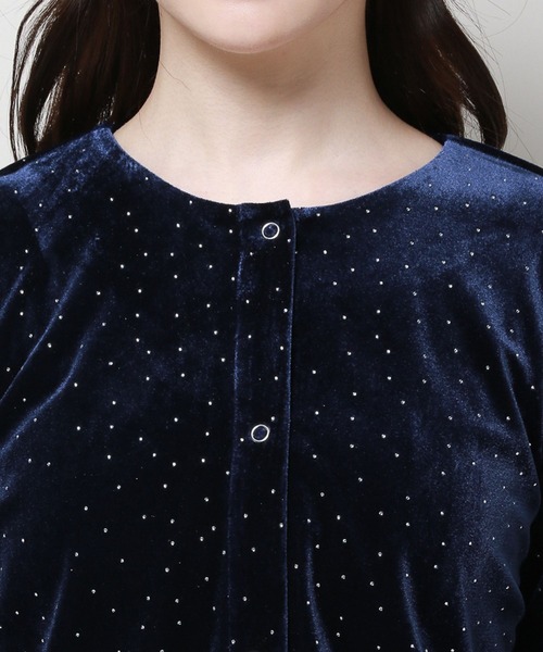 3.3 Field Trip （3.3フィールドトリップ）の「3.3 Field Trip／ベロアカーディガン 2983473（Tシャツ/カットソー・レディース・グレー/ベージュ/ネイビー・FREE）」の18枚目の写真