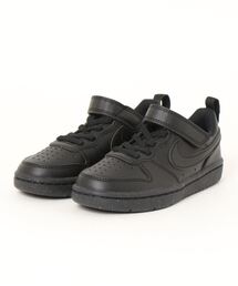 NIKE（ナイキ）の「NIKE ナイキ COURT BOROUGH LOW RECRAFT PS キッズスニーカー(コートボローLOWリクラフトPS) DV5457 002 ブラック/ブラック/ブラック（スニーカー・キッズ）」