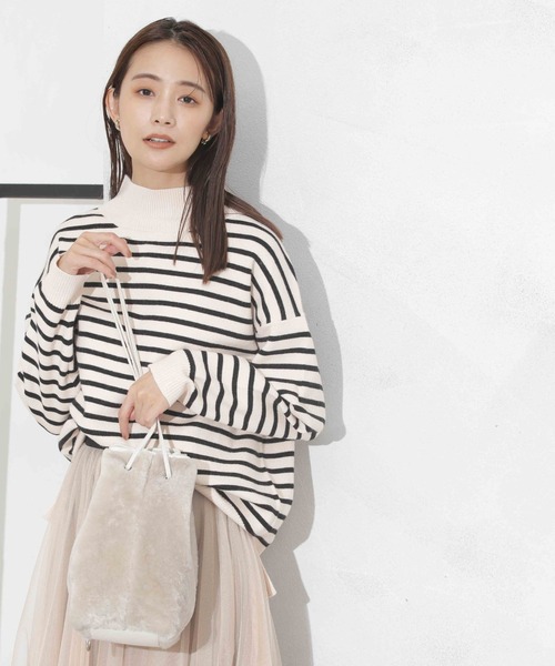 追加生産】WEB限定/洗濯機洗可もちもちボトルネックニット（ニット