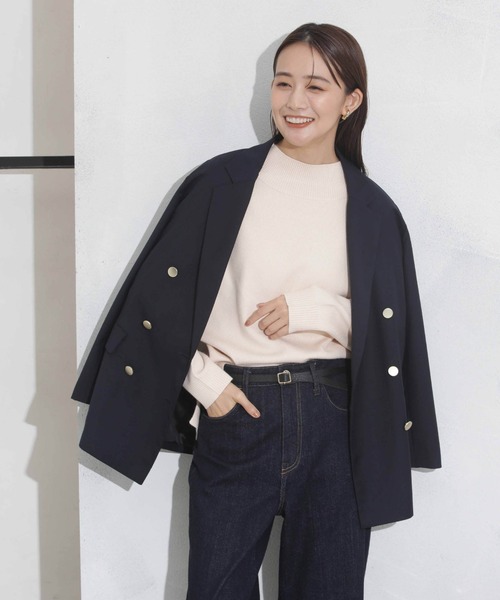 NANO universe（ナノユニバース）の「【追加生産】WEB限定/洗濯機洗可もちもちボトルネックニット（ニット/セーター・レディース・ブラック/ベージュ/オフホワイト/ミント/その他1・FREE）」の16枚目の写真