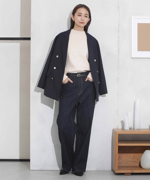 NANO universe（ナノユニバース）の「【追加生産】WEB限定/洗濯機洗可もちもちボトルネックニット（ニット/セーター・レディース・ブラック/ベージュ/オフホワイト/ミント/その他1・FREE）」の19枚目の写真