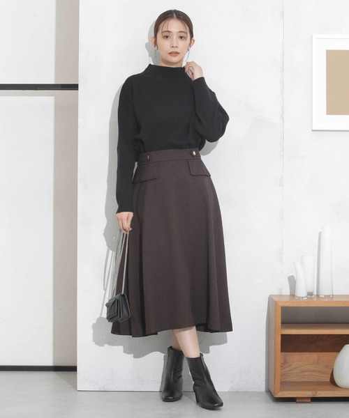 追加生産】WEB限定/洗濯機洗可もちもちボトルネックニット（ニット