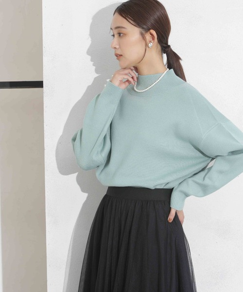 追加生産】WEB限定/洗濯機洗可もちもちボトルネックニット（ニット