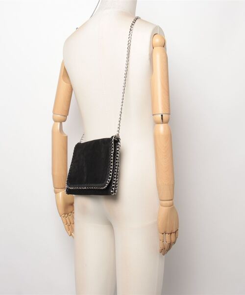 モードチェーンショルダーバッグメタル SERACE】Metal chain 3way square shoulder bag / メタル