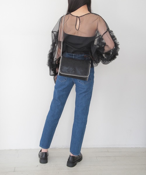 SETUP7（セットアップセブン）の「【SETUP7】Stella メタルチェーンクロスミニショルダーバッグ KNF049（ショルダーバッグ・レディース・シルバー/ブラック・FREE）」の22枚目の写真