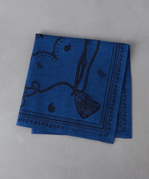 UNITED ARROWS（ユナイテッドアローズ）の「タッセル バンダナ（バンダナ/スカーフ・メンズ・オレンジ/ネイビー/モカ/グレー/パープル・FREE）」の4枚目の写真