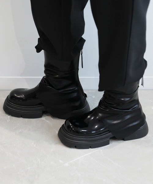 shoes365(シューズスリーシックスファイヴ)の「【shoes365】レイヤー厚底ブーツ(ブーツ・レディース・オフホワイト/ブラック/ベージュ・24.0cm/22.5cm/24.5cm/23.5cm/25.0cm/23.0cm)」の10枚目の写真