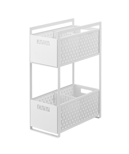 tower（タワー）の「tower（タワー）シンク下収納バスケット２段（キッチン収納・レディース・ブラック/ホワイト・ONE SIZE）」の3枚目の写真