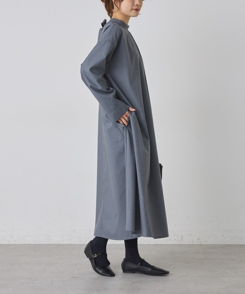 PUAL CE CIN（ピュアルセシン）の「後ろリボンワンピース（ワンピース・レディース・ブラック/グレー・FREE）」の13枚目の写真