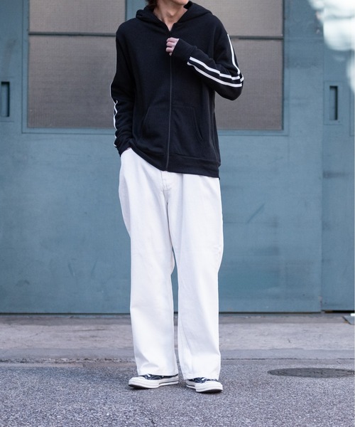 7】パイル サイドライン フルジップパーカー（パーカー）｜JOHN'S