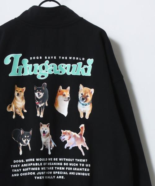 SEQUENZ(シークエンズ)の「SEQUENZ/シークエンズ Inugasuki/犬が好き オーバーサイズ 裏起毛 フォト バックプリント ハーフジップ スウェット トレーナー/長袖 トップス プルオーバー/レディース メンズ(スウェット・レディース・ブラック系その他/ホワイト系その他/グレー系その他・XL/L/M)」の7枚目の写真