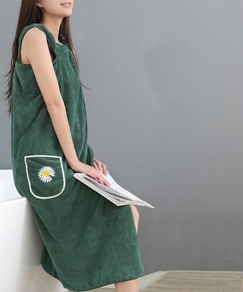 Miniministore（ミニミニストア）の「ラップタオル 大人用 巻きタオル 速乾（タオル・レディース・ダークグリーン/ブルー/ミント/コーラルピンク/ラベンダー・FREE）」の10枚目の写真