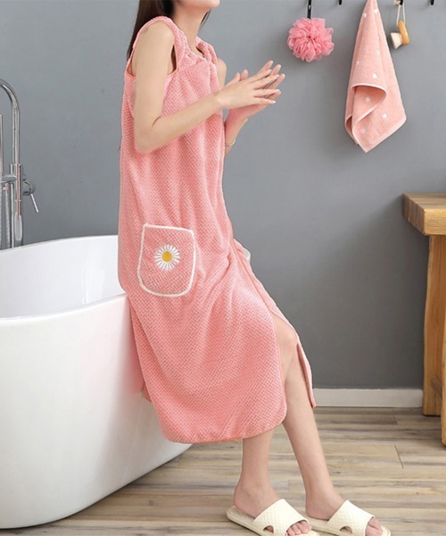 Miniministore（ミニミニストア）の「ラップタオル 大人用 巻きタオル 速乾（タオル・レディース・ダークグリーン/ブルー/ミント/コーラルピンク/ラベンダー・FREE）」の12枚目の写真