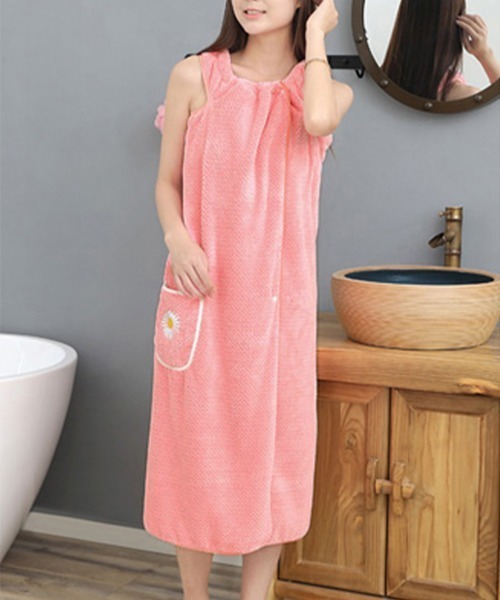 Miniministore（ミニミニストア）の「ラップタオル 大人用 巻きタオル 速乾（タオル・レディース・ダークグリーン/ブルー/ミント/コーラルピンク/ラベンダー・FREE）」の15枚目の写真