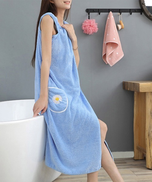 Miniministore（ミニミニストア）の「ラップタオル 大人用 巻きタオル 速乾（タオル・レディース・ダークグリーン/ブルー/ミント/コーラルピンク/ラベンダー・FREE）」の16枚目の写真