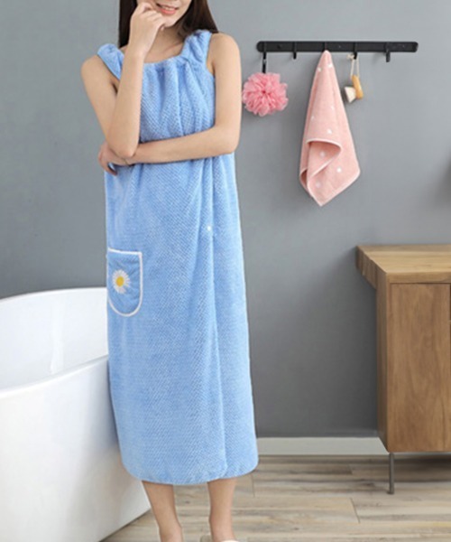 Miniministore（ミニミニストア）の「ラップタオル 大人用 巻きタオル 速乾（タオル・レディース・ダークグリーン/ブルー/ミント/コーラルピンク/ラベンダー・FREE）」の17枚目の写真