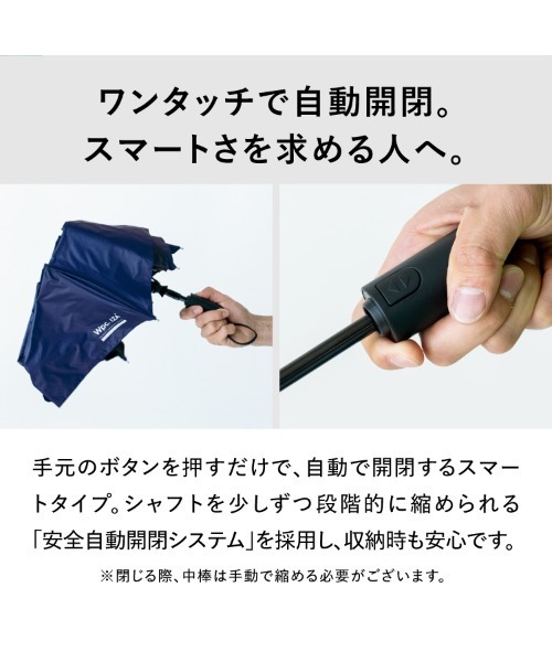 IZA（イーザ）の「IZA【自動開閉】 完全遮光100% 日傘 折りたたみ 晴雨兼用 Wpc. AUTOMATIC & SAFE（折りたたみ傘・レディース・ネイビー/ベージュ/ブラウン/ブラック/オフホワイト/グレー/ホワイト×ライトグレー/シルバー/ホワイト×ブラック/ベージュ系その他・FREE）」の22枚目の写真