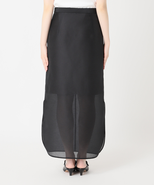 Noble（ノーブル）の「ミルキーシアーロングスカート（スカート・レディース・ブラック/ベージュ・36/38）」の7枚目の写真