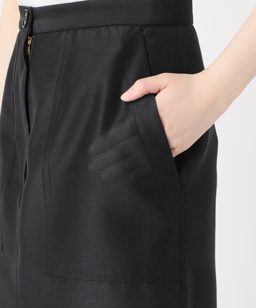 Noble（ノーブル）の「ミルキーシアーロングスカート（スカート・レディース・ブラック/ベージュ・36/38）」の10枚目の写真