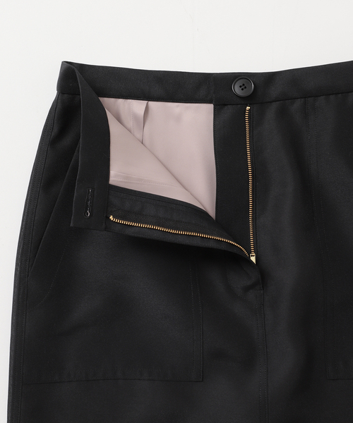 Noble（ノーブル）の「ミルキーシアーロングスカート（スカート・レディース・ブラック/ベージュ・36/38）」の12枚目の写真