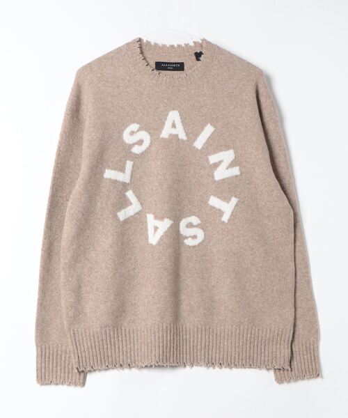 ALLSAINTS(オールセインツ)の「TIAGO CIRCULAR LOGO RELAXED JUMPER | TIAGO サーキュラー ロゴ リラックス ニット・セーター(ニット/セーター・メンズ・ベージュ系その他・S/M)」の2枚目の写真