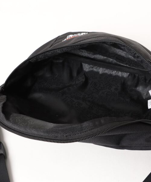 Keith Haring（キース・ヘリング）の「(LF)【Keith Haring】【heart】グログラン ウエストバッグ（ボディバッグ/ウエストポーチ・レディース・ブラック/オフホワイト・ONE SIZE）」の5枚目の写真