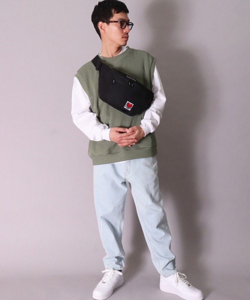 Keith Haring（キース・ヘリング）の「(LF)【Keith Haring】【heart】グログラン ウエストバッグ（ボディバッグ/ウエストポーチ・レディース・ブラック/オフホワイト・ONE SIZE）」の8枚目の写真