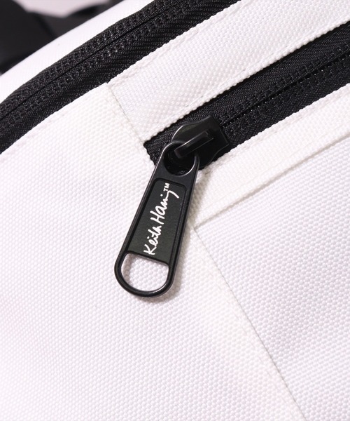 Keith Haring（キース・ヘリング）の「(LF)【Keith Haring】【heart】グログラン ウエストバッグ（ボディバッグ/ウエストポーチ・レディース・ブラック/オフホワイト・ONE SIZE）」の17枚目の写真