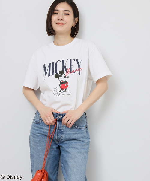 GOOD ROCK SPEED(グッドロックスピード)の「【GOOD ROCK SPEED / グッドロックスピード】<MICKEY MOUSE>TEE:Tシャツ(Tシャツ/カットソー・レディース・ホワイト/ネイビー・FREE)」の7枚目の写真
