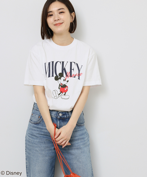GOOD ROCK SPEED(グッドロックスピード)の「【GOOD ROCK SPEED / グッドロックスピード】<MICKEY MOUSE>TEE:Tシャツ(Tシャツ/カットソー・レディース・ホワイト/ネイビー・FREE)」の9枚目の写真