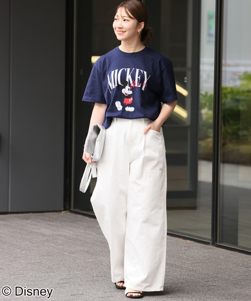 GOOD ROCK SPEED(グッドロックスピード)の「【GOOD ROCK SPEED / グッドロックスピード】<MICKEY MOUSE>TEE:Tシャツ(Tシャツ/カットソー・レディース・ホワイト/ネイビー・FREE)」の13枚目の写真